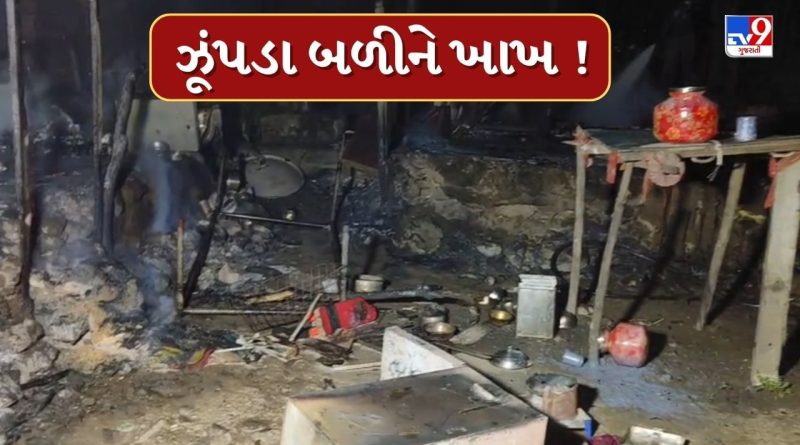 Junagadh : કેશોદ પંથકમાં આગ લાગતા ઝૂંપડા બળીને ખાખ ! દૂર-દૂર સુધી જોવા મળ્યો ધૂમાડો, જુઓ Video