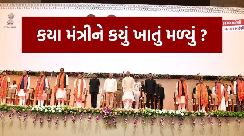 Breaking News : CM ભૂપેન્દ્ર પટેલે ખાતાઓની કરી ફાળવણી, જાણો કયા મંત્રીને કયું ખાતું મળ્યું ?