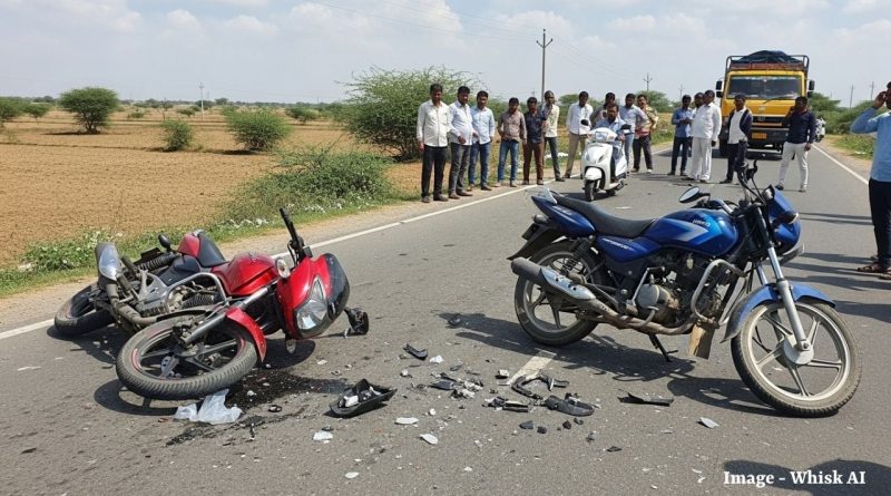 Surat : માંડવીમાં 2 બાઈક વચ્ચે સર્જાયો અકસ્માત, 3 યુવકના મોત, પરિવારમાં શોકનો માહોલ, જુઓ Video