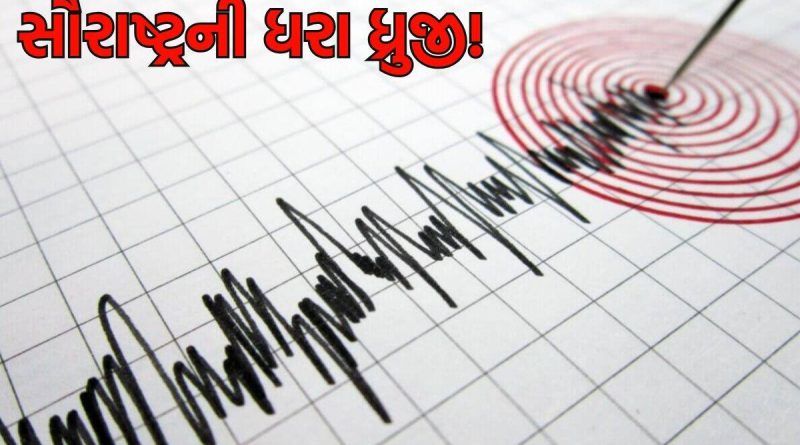 સૌરાષ્ટ્રની ધરા ધ્રુજીઃ બપોરે ભૂકંપનો આંચકો અનુભવાતા લોકો ઘરમાં બહાર દોડી આવ્યા