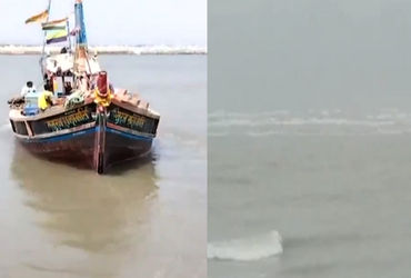 અરબી સમુદ્રમાં ઉનાની ‘સૂરજ સલામતી’ નામની બોટ ડૂબી, 8 માછીમારોનું રેસ્ક્યુ, ગીર સોમનાથમાં દરિયો થયો તોફાની