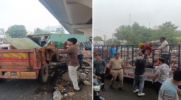 જામનગરના જુના રેલ્વે સ્ટેશન વિસ્તારમાં આજે દબાણ હટાવ ઝુંબેશ હાથ ધરી ફલાય ઓવર બ્રિજ નીચેથી 40 ઝૂંપડાઓ હટાવાયા