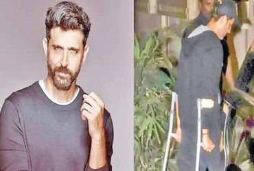 હૃતિક રોશન વોકિંગ સ્ટીકની મદદથી ચાલતો જોવા મળતાં ચિંતા