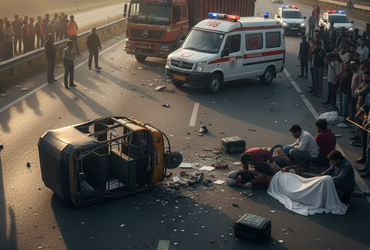 પટણામાં ટ્રકની જોરદાર ટક્કરથી મુસાફરોને લઈને જતી રીક્ષાનું પડીકું વળી ગયું, 6ના કરુણ મોત