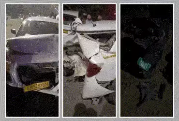 સુરતમાં પૂરપાટ ઝડપે લક્ઝરી કાર હંકારી અનેક વાહનોના ફુરચા બોલાવ્યા, હવે ચાલકને બચાવવાનો પ્રયાસ!