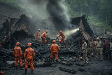 કોલસાની ખાણમાં બ્લાસ્ટ થતાં 10 શ્રમિકોના મોત: મેઘાલયમાં મોટી દુર્ઘટના