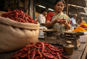 લાલ મરચામાં લાલચોળ તેજી, ભાવ ગત વર્ષથી બમણાં થયા, ઓછી ઉપજ થયાનો અંદાજ