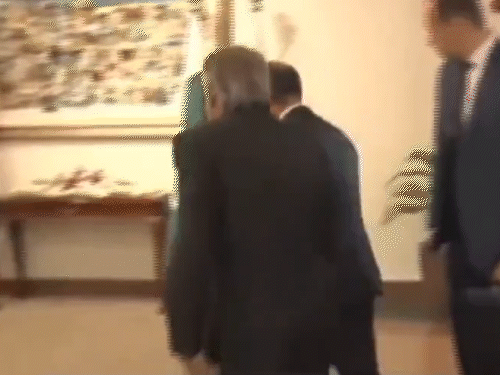 પાકિસ્તાની ડેપ્યુટી PM લપસી પડ્યા:સાઉદી-ઈજિપ્તના મહેમાનોનું સ્વાગત કરવા ગયા ને બેલેન્સ બગડ્યું, વિદેશી મહેમાન સામે ભારે ફજેતી થઈ; VIDEO વાઇરલ