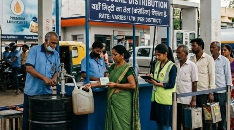 પેટ્રોલ પંપ પર પણ કેરોસીન મળશે, કેન્દ્રનો નિર્ણય:દરેક જિલ્લામાં 2 પંપ પર સુવિધા હશે, ઓઈલ કંપનીઓ 5 હજાર લિટર સ્ટોક રાખી શકશે