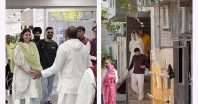 સિક્યોરિટી વિના આકરા તાપમાં વિરાટ-અનુષ્કા ખુલ્લા પગે વૃંદાવન ફર્યા:અનુષ્કા વડીલને પગે લાગી, વિરાટ પાછળ ઊભો હસતો રહ્યો; ‘વિરુષ્કા’ની સાદગીને ફેન્સે વખાણી