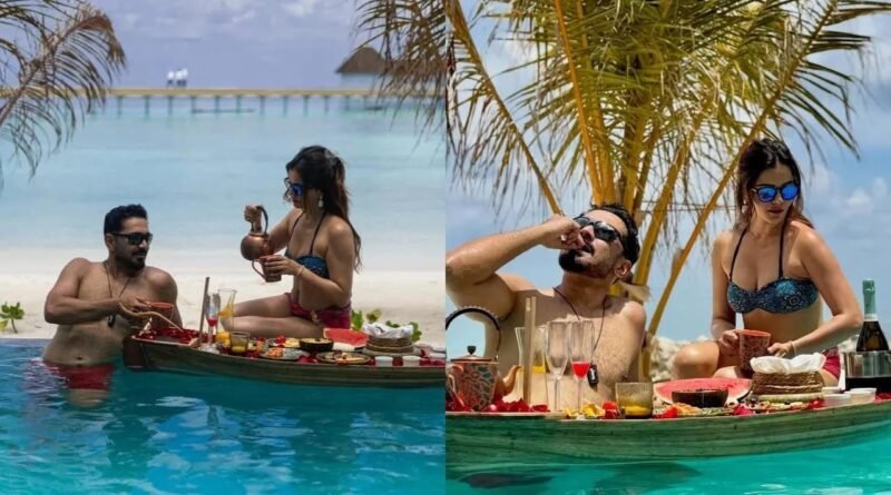 Rubina Dilaik : માલદીવ્સમાં પતિ સાથે પૂલમાં મજા માણતી જોવા મળી રૂબીના દિલૈક, જુઓ Photos