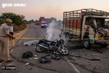 મહેસાણા: મીઠા-જોટાણા રોડ પર બાઈક અને ટેમ્પો વચ્ચે ટક્કર, ઘટનાસ્થળે જ 2 યુવકના કરૂણ મોત