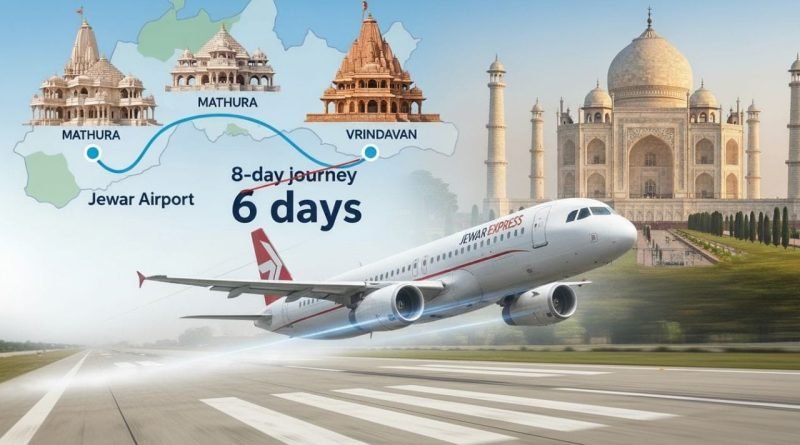 મથુરા-વૃંદાવન અને આગ્રા જવું હવે બન્યું આસાન, જેવર એરપોર્ટથી 8 દિવસની મુસાફરી માત્ર 6 દિવસમાં પૂરી થશે