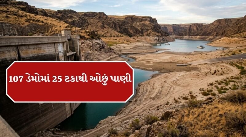Breaking News : ચિંતાજનક સમાચાર, રાજ્યના 107 ડેમોમાં 25 ટકાથી ઓછું પાણી, જુઓ વીડિયો