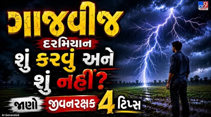Lightning Safety Tips: ગાજવીજ વખતે ખેતર કે ખુલ્લા મેદાનમાં ઊભા છો ? જાણો કઈ 5 બાબતોનું ધ્યાન રાખવું જરૂરી છે