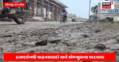રાજકોટ: આ રસ્તે લોકોને ભૂતની નહીં, ખાડાની બીક લાગે છે!