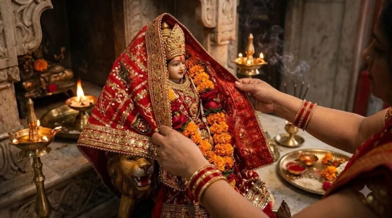 મા દુર્ગાને ‘લાલ ચુંદડી’ ચઢાવવાનું અસલી રહસ્ય શું છે ? લાલ રંગનું મહત્વ અને અર્પણ કરવાની સાચી પદ્ધતિ જાણો