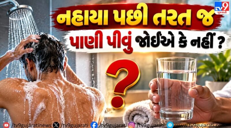 Health Tips and Tricks : નહાયા પછી તરત જ પાણી પીવું જોઈએ કે નહીં અને શું પાણી પીવાનો પણ સાચો સમય હોય છે?