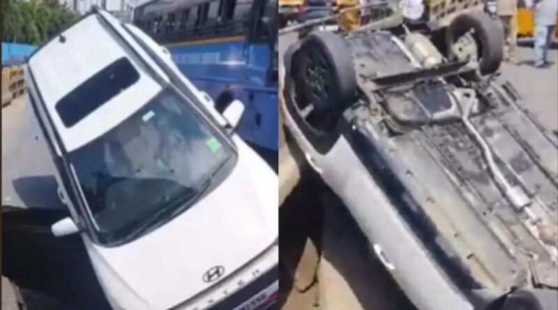 Trending Video : કાર લઈને રસ્તા પરથી પસાર થઈ રહ્યો હતો શખ્સ, અચાનક ધસી ગઈ જમીન અને ફસાઈ કાર