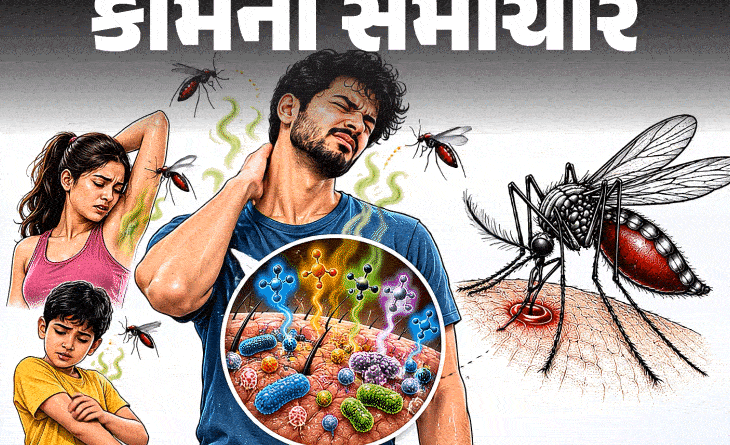 લોહી મીઠું હોય એટલે વધારે મચ્છર કરડે?:જાણો વૈજ્ઞાનિક કારણ, કઈ વસ્તુઓ તરફ વધુ આકર્ષાય છે મચ્છરો; બચવાની 7 સરળ ટિપ્સ લોહી મીઠું હોય એટલે વધારે મચ્છર કરડે?:જાણો વૈજ્ઞાનિક કારણ, કઈ વસ્તુઓ તરફ વધુ આકર્ષાય છે મચ્છરો; બચવાની 7 સરળ ટિપ્સ